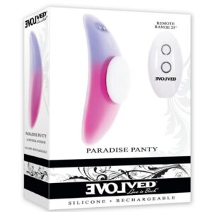 Paradise Rechargeable Silicone Panty Vibe - Pink/Purple