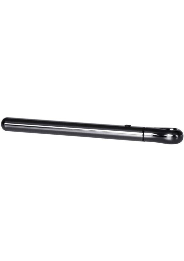 Pen Pal Rechargeable Compact Stainless Steel Vibrator - Black Chrome - Image 3
