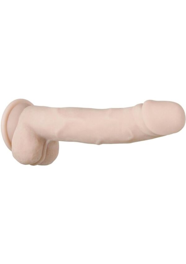 Real Supple Poseable Dildo with Balls 9.5in - Vanilla - Image 3