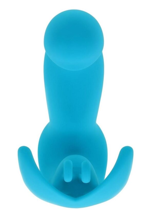 Spread Your Wings Rechargeable Silicone Multi Vibrator - Blue - Image 2