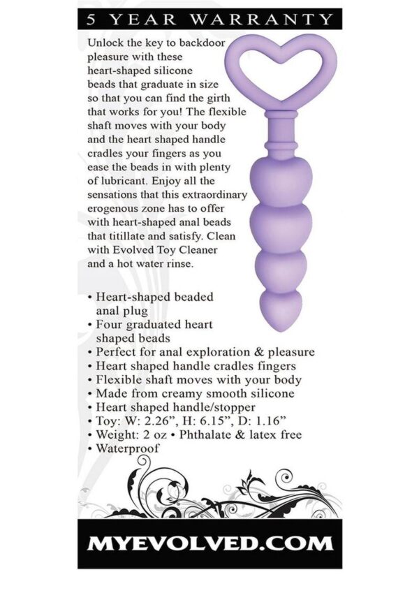 Sweet Treat Silicone Anal Beads - Purple - Image 4