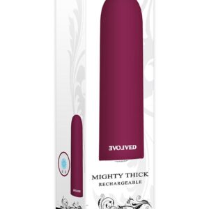 Mighty Thick Rechargeable Bullet Vibrator - Red