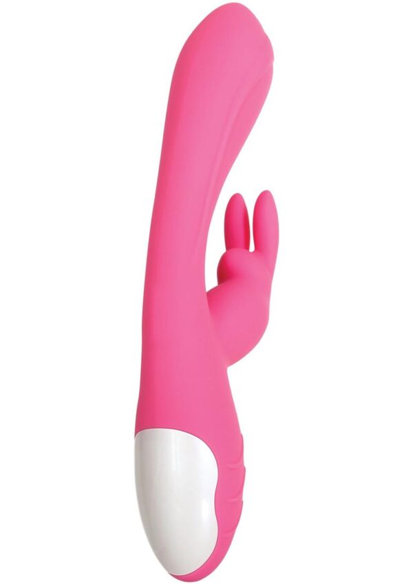 Bunny Kisses Rechargeable Silicone Rabbit Vibrator - Pink - Image 2