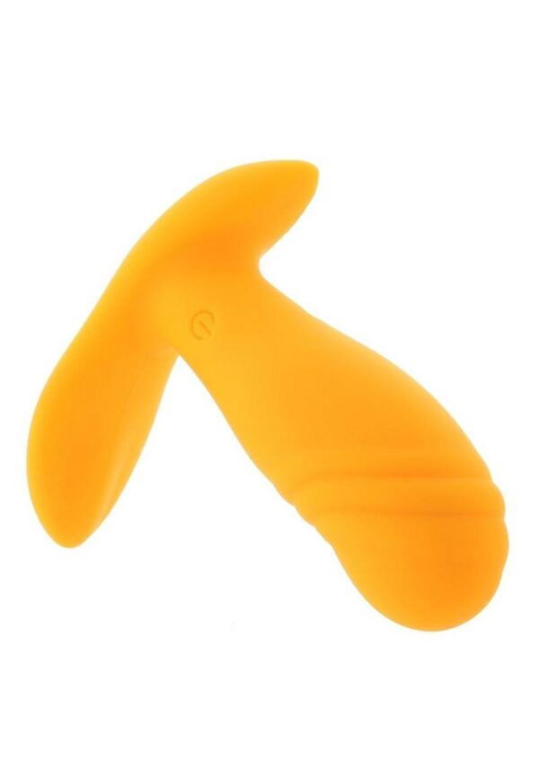Creamsicle Silicone Rechargeable Wearable Vibrator with Remote Control - Orange/White - Image 3