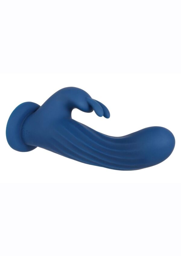 Rotating Silicone Rechargeable Rabbit with Remote Control - Blue - Image 4