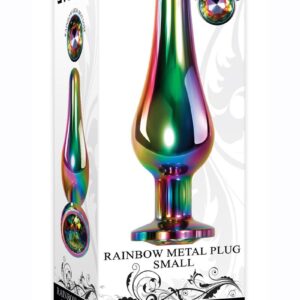 Rainbow Metal Anal Plug - Small