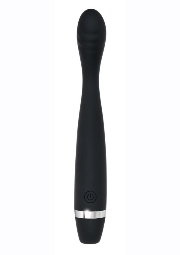 Skinny G Rechargeable Silicone G-Spot Vibrator - Black - Image 3