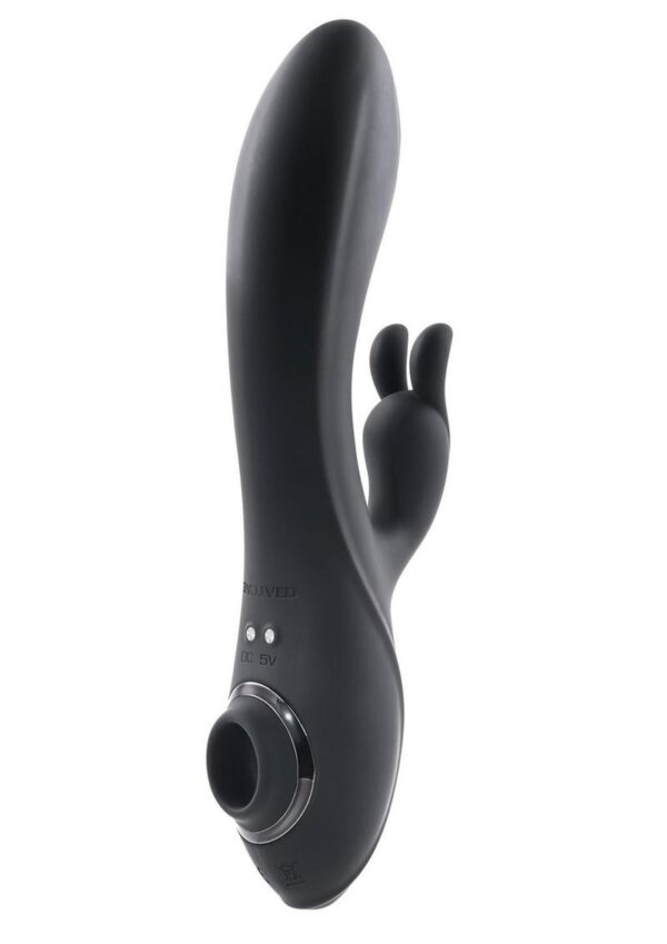 Rabbit Hole Rechargeable Silicone Triple Vibrator - Black - Image 3