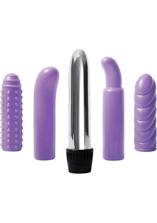Multi Sleeve Vibrator (4 piece kit) - Purple - Image 2
