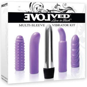 Multi Sleeve Vibrator (4 piece kit) - Purple