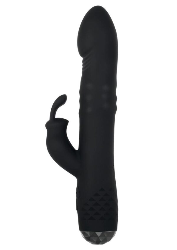 Bodacious Bunny Rechargeable Silicone Rabbit Vibrator - Black - Image 2