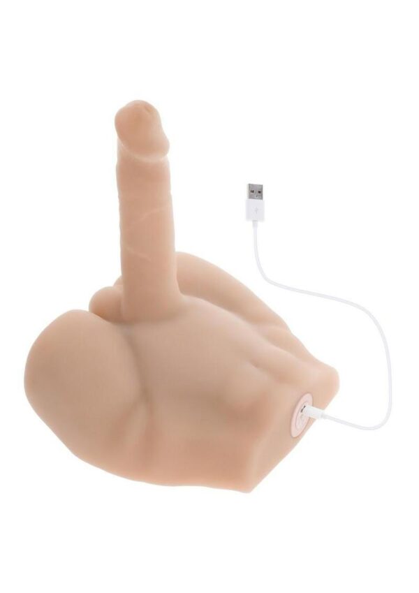 Easy Rider Thrusting Rechargeable Vibrator - Vanilla - Image 4
