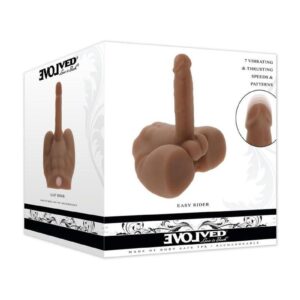 Easy Rider Thrusting Rechargeable Vibrator - Chocolate