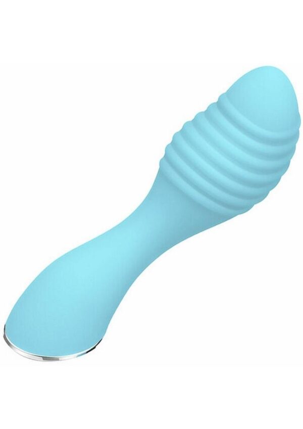 Little Dipper Rechargeable Silicone Vibrator - Aqua - Image 4