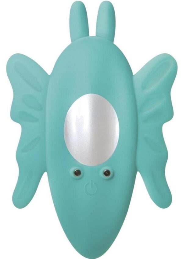The Butterfly Effect Rechargeable Silicone Dual Motor Vibrator with Remote Control - Teal - Image 3