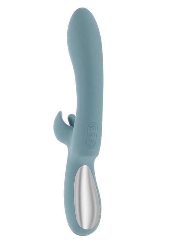 Take Your Flick Rechargeable Silicone Rabbit Vibrator - Blue - Image 2