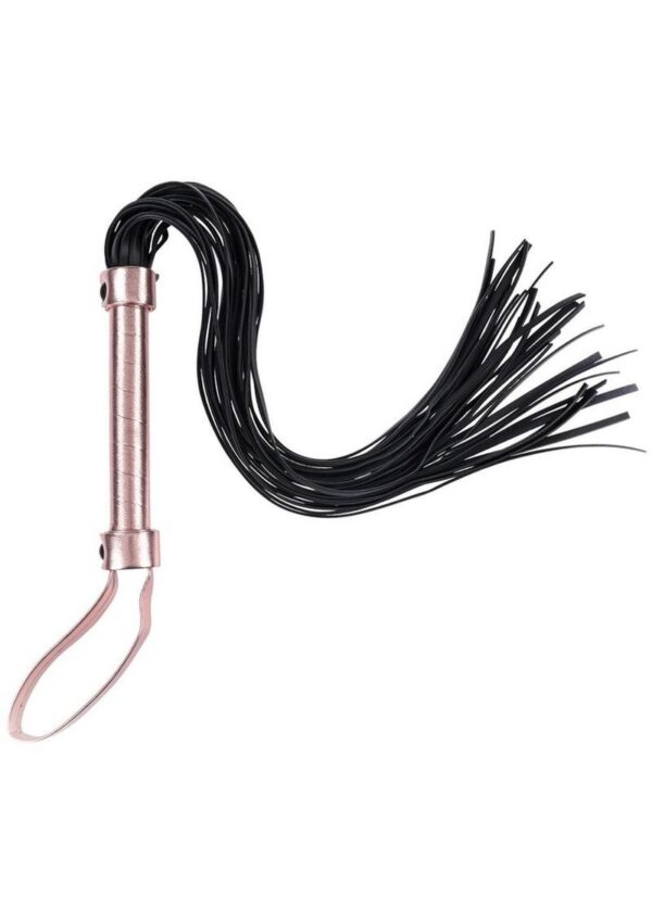 Sex and Mischief Brat Flogger - Black/Rose Gold - Image 3