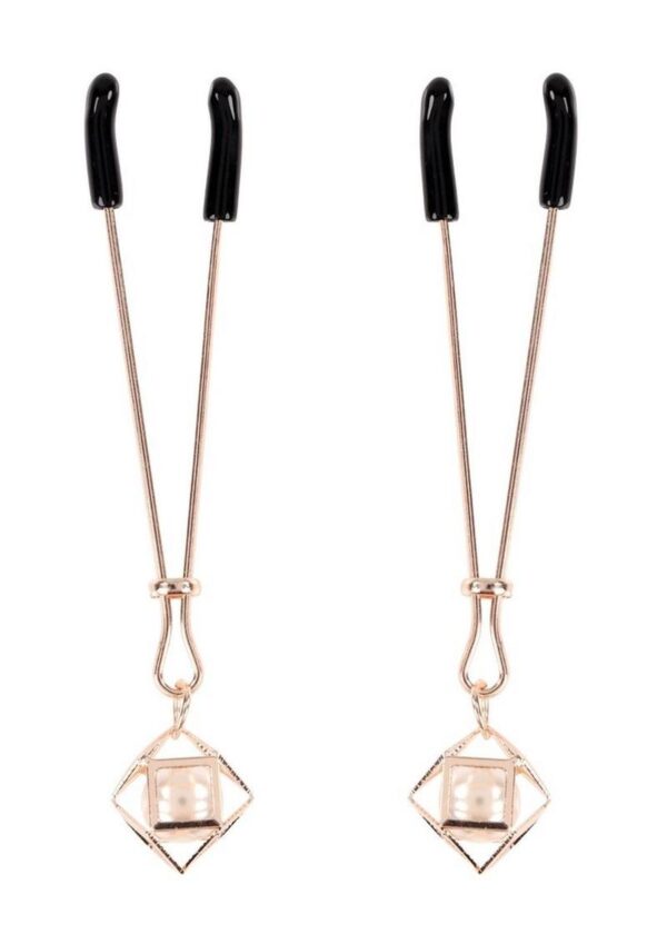 Sex and Mischief Brat Pearl Nipple Jewelry - Rose Gold/White - Image 2