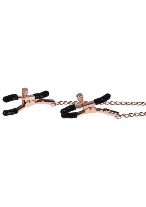 Sex and Mischief Brat Charm Nipple Clamp - Rose Gold/Black - Image 4