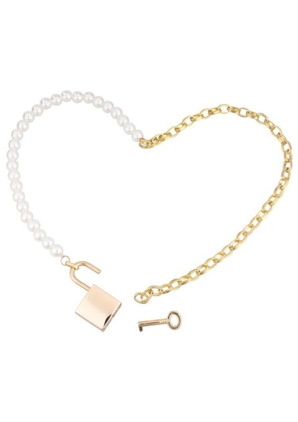 Sex and Mischief Pearl Day Collar - White/Gold - Image 3