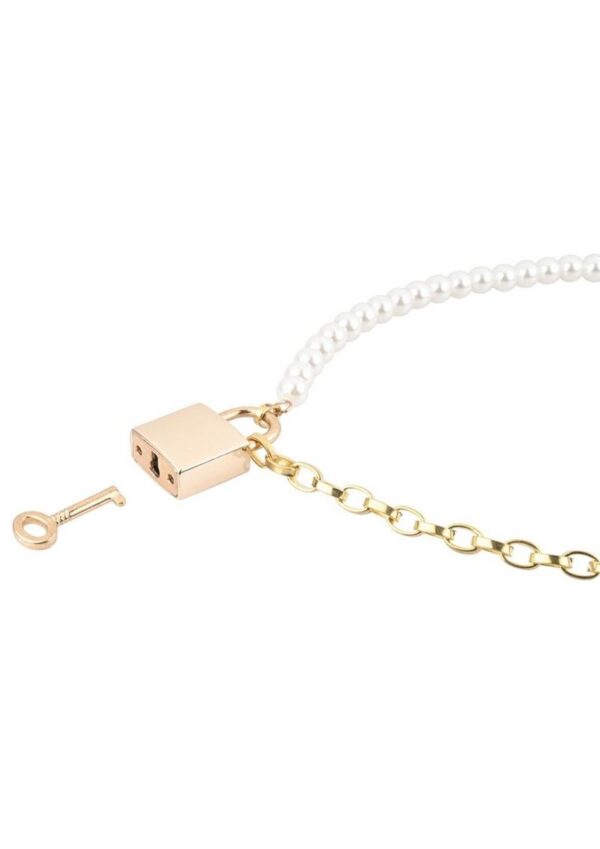 Sex and Mischief Pearl Day Collar - White/Gold - Image 4