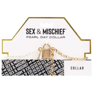 Sex and Mischief Pearl Day Collar - White/Gold