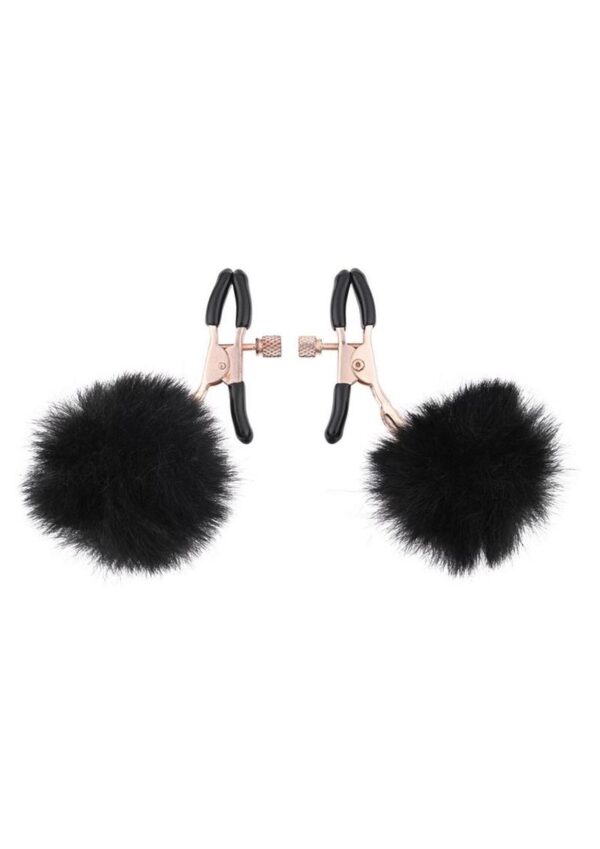 Sex and Mischief Nipple Clamps - Black/Rose Gold - Image 2