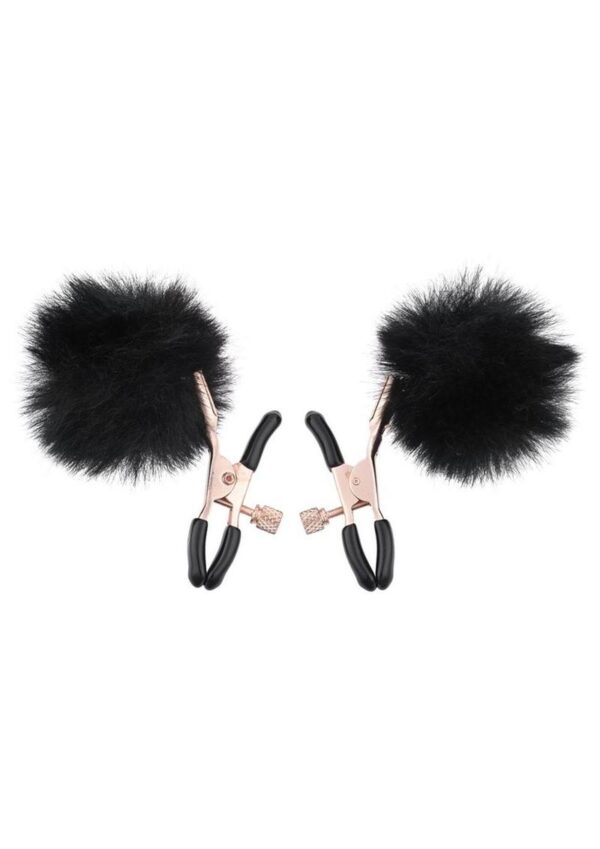 Sex and Mischief Nipple Clamps - Black/Rose Gold - Image 3