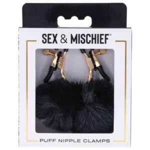 Sex and Mischief Nipple Clamps - Black/Rose Gold