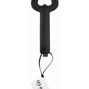 Sex and Mischief Shadow Heart Paddle 11.5in - Black