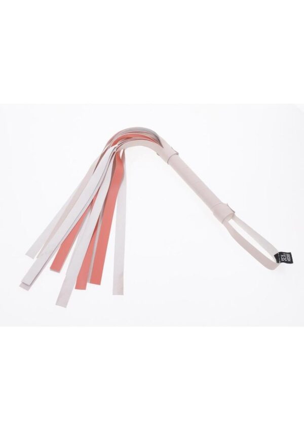 Sex and Mischief Peaches n CreaMe Stripe Flogger - Ivory/Orange - Image 2