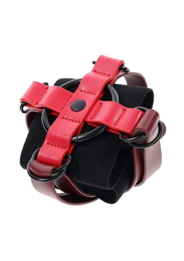 Sex and Mischief Ex`s andamp; Oh`s Cross Cuffs - Red/Black - Image 2