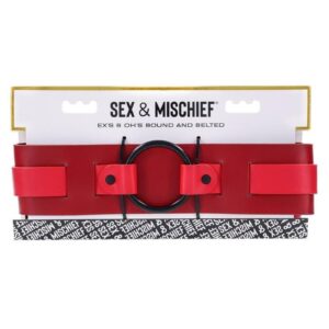 Sex and Mischief Ex`s andamp; Oh`s Bound and Belted - Red/Black