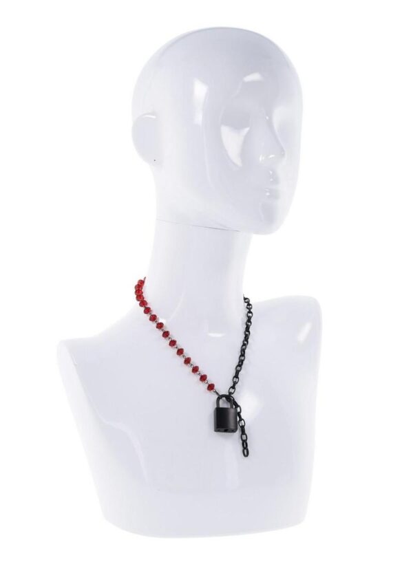 Sex and Mischief Ex`s andamp; Oh`s Crystal Day Collar -Red/Black - Image 4