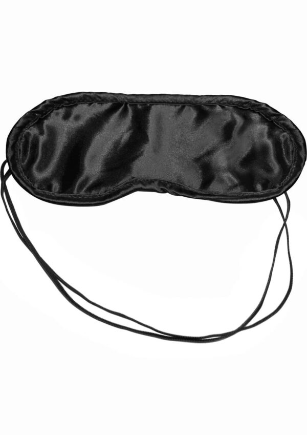 Sex and Mischief Satin Blindfold - Black - Image 2