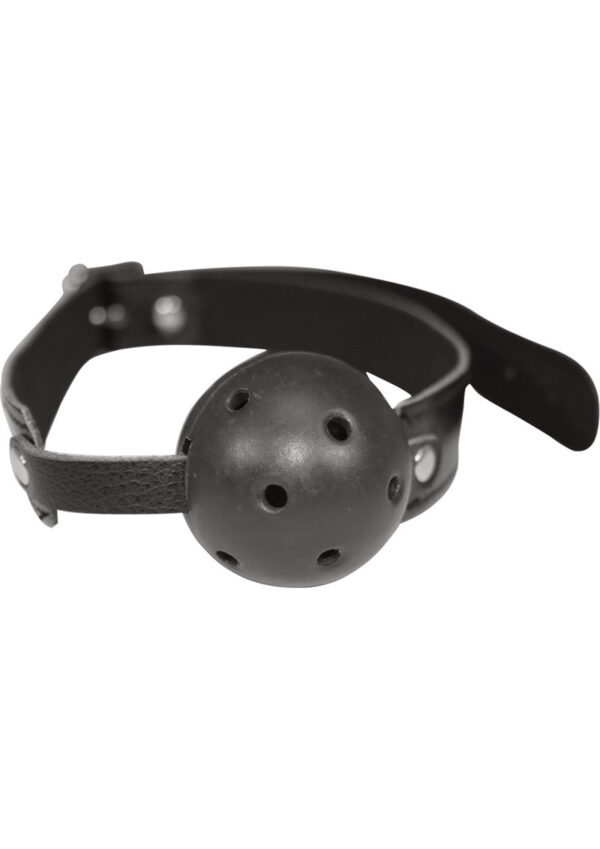 Sex and Mischief Breathable Ball Gag - Black - Image 2