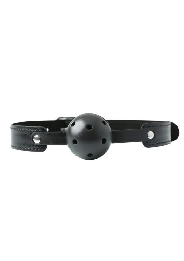 Sex and Mischief Breathable Ball Gag - Black - Image 3
