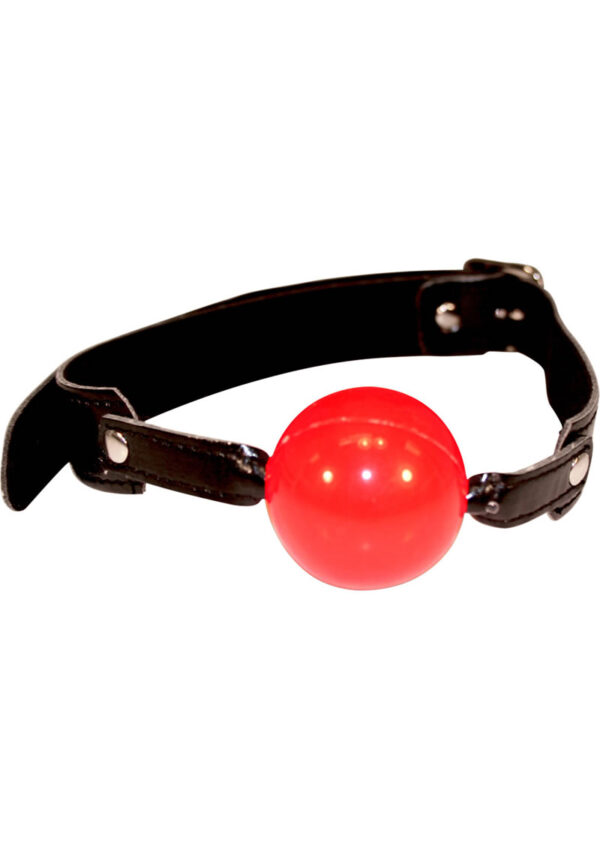 Sex and Mischief Solid Ball Gag - Red/Black - Image 2