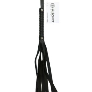 Sex and Mischief Faux Leather Flogger - Black