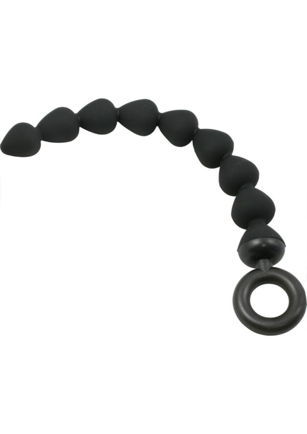 Sex and Mischief Silicone Anal Beads - Black - Image 2