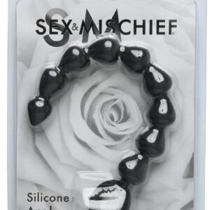 Sex and Mischief Silicone Anal Beads - Black