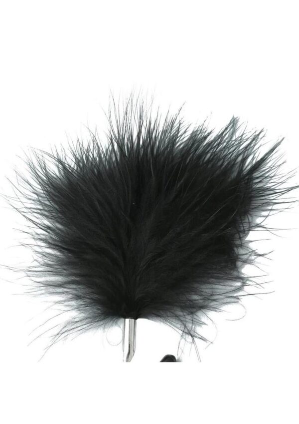 Sex and Mischief Feathered Nipple Clamps - Black - Image 4