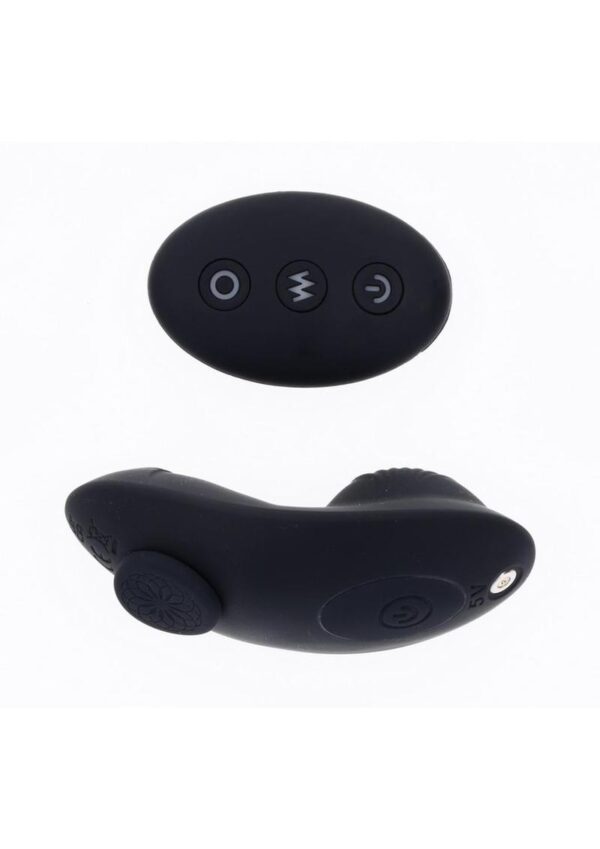 Hidden Pocket Strap-On Vibrator with Remote Control - Black - Image 3