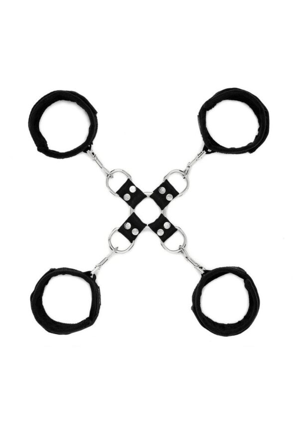 Sportsheets Hog Tie and Cuff Set (5 piece) - Black - Image 3
