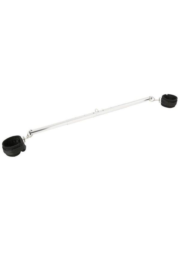 Sportsheets Expandable Spreader Bar and Cuffs Set - Silver/Black - Image 3