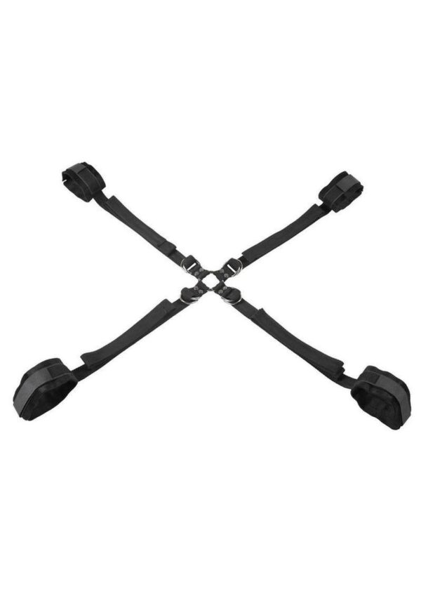 Velvet Noir Adjustable Hog Tie and Cuff Set - Black - Image 2
