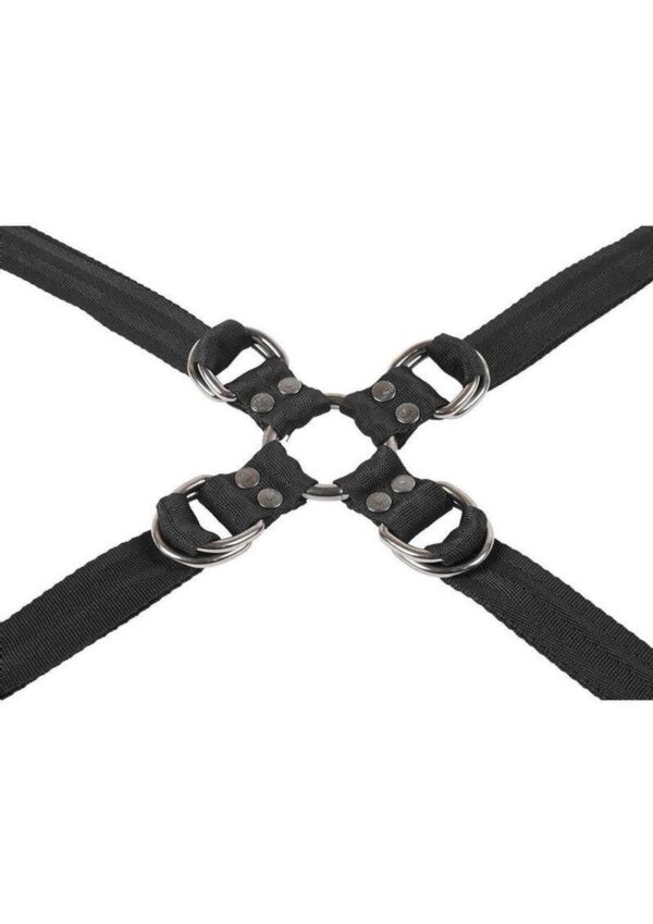 Velvet Noir Adjustable Hog Tie and Cuff Set - Black - Image 3