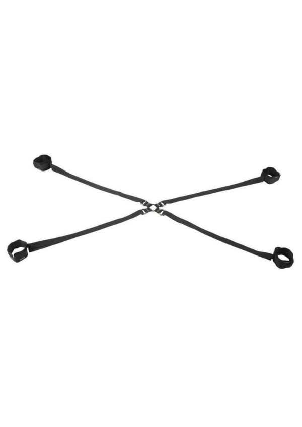 Velvet Noir Adjustable Hog Tie and Cuff Set - Black - Image 4