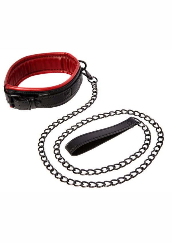 Saffron Collar and Leash - Black/Red - Image 2