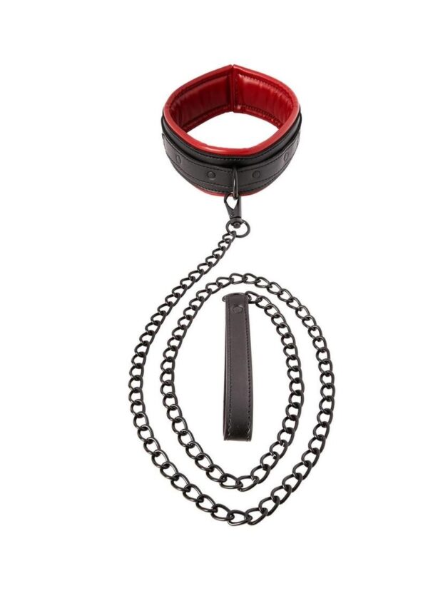 Saffron Collar and Leash - Black/Red - Image 4
